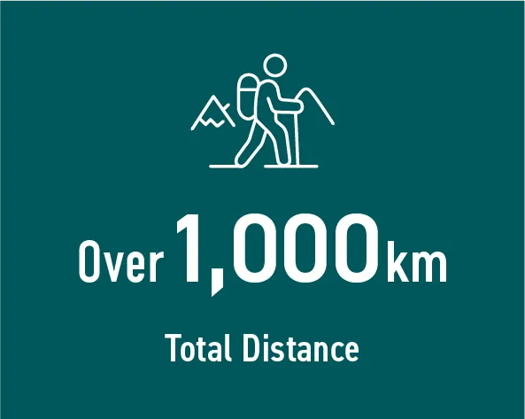 総走行距離 1,000km超