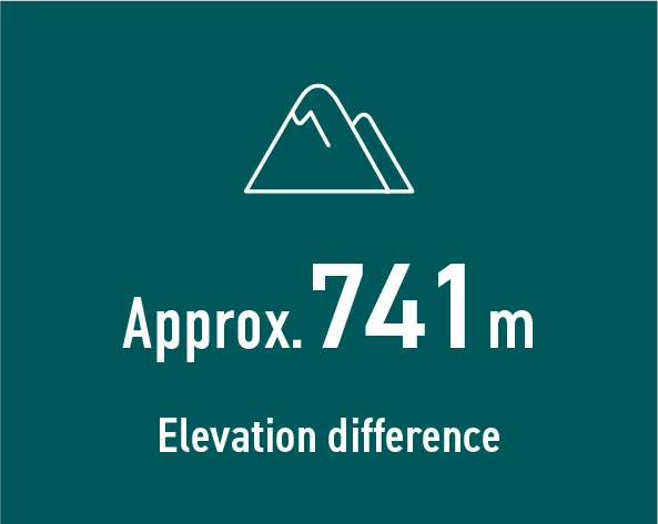 最大標高差 約741m