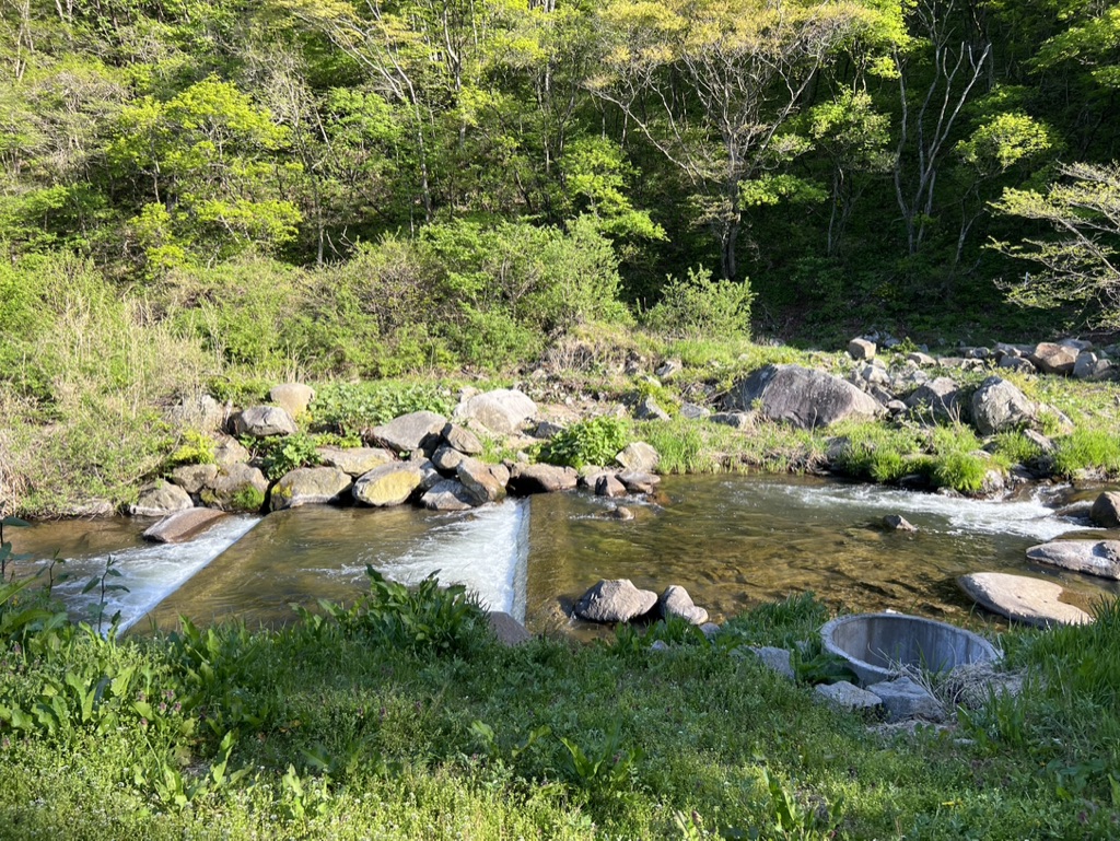 Crossing the Takaya River—At the Border Between Hirono Town and Kuji City—
